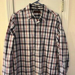 Mens L Casual Button Down Shirt Long Sleeve